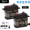 2Pcs Waterproof 35kg 40kg digital servo metal gear high speed 25T arm for 1/8 Sercos rc1/10 RC baja crawler Cars boat free gift 1