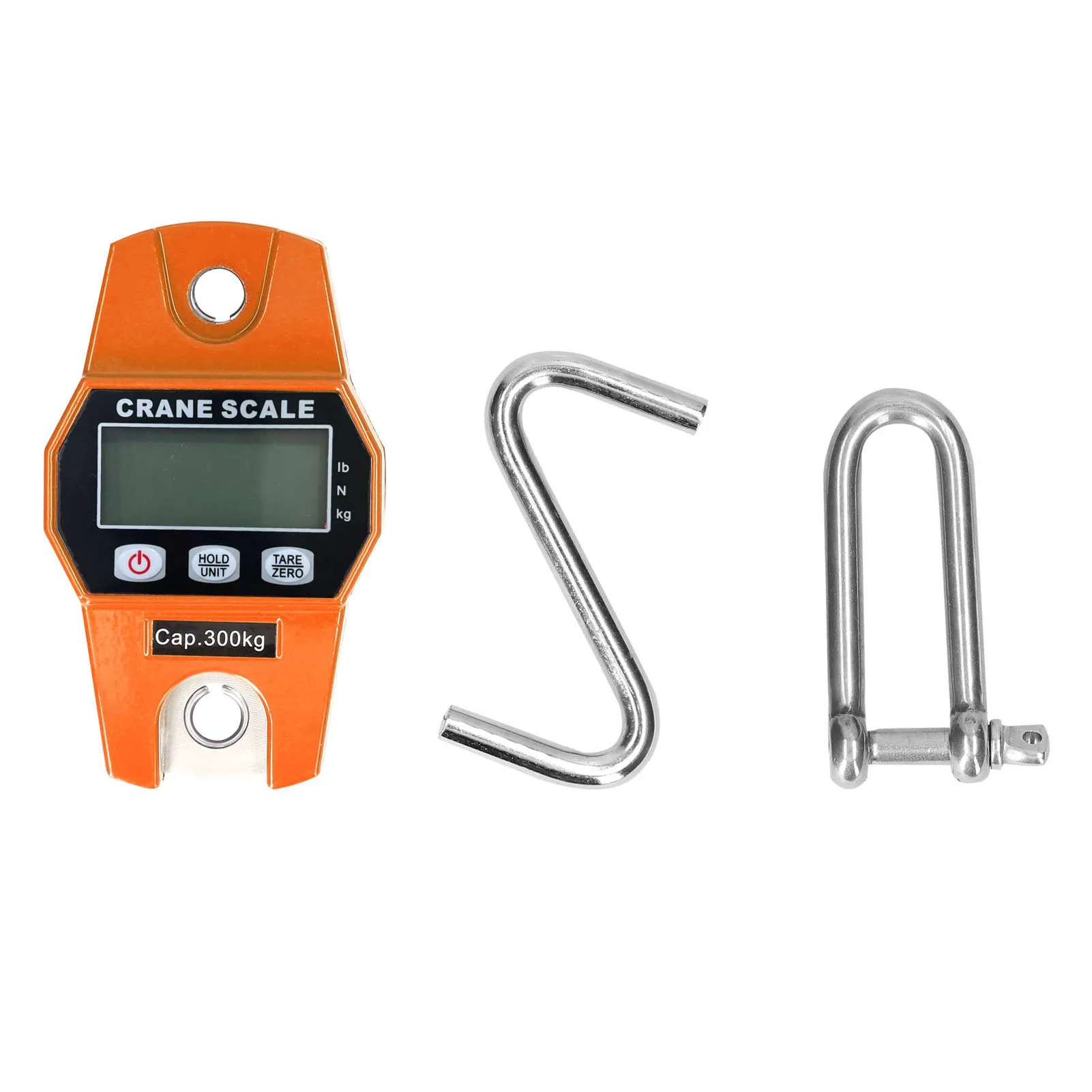 Crane Scale Weight 300kg Heavy Duty Hanging Hook Scales Portable Digital Stainless Steel Hook Mini LCD Digital Hanging Scale