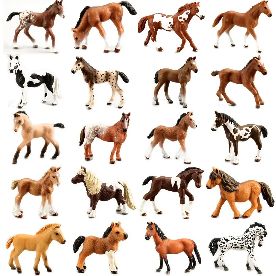 

Classics Collectible Horse Figures Toys Simulation Assorted Colors Horse model figurine PVC toy Educational Playset for Kids