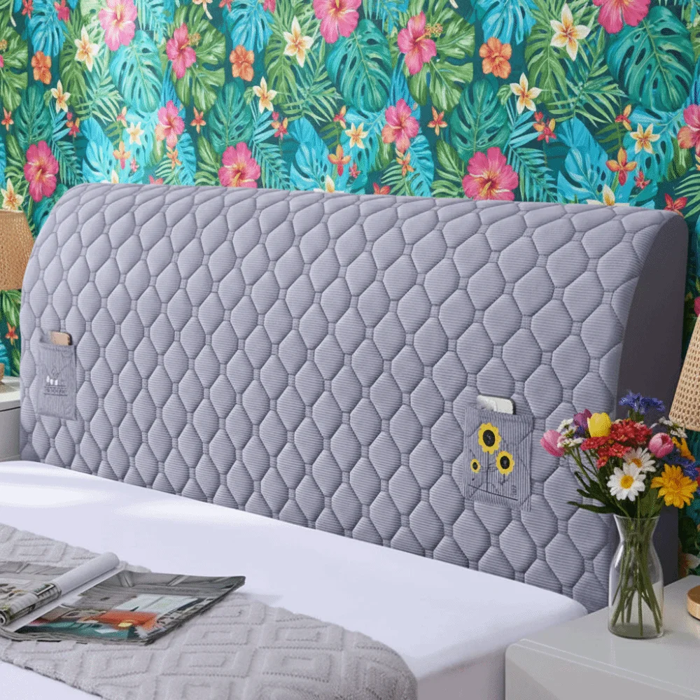 Anti-Collision Bedhead Cover Thickened Minimalist Dust Protection Cover Dustproof All Inclusive Bed Head Slipcover Homestay