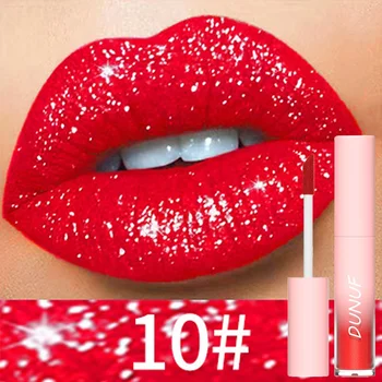 18 couleurs Sexy rouge diamant paillettes brillant à lèvres métallique imperméable longue durée mat miroitant liquide rouge à lèvres femmes maquillage cosmétique 1