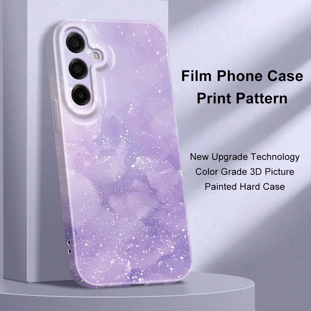 Purple Melody Star Hard Phone Case – Stylish Protective Cover