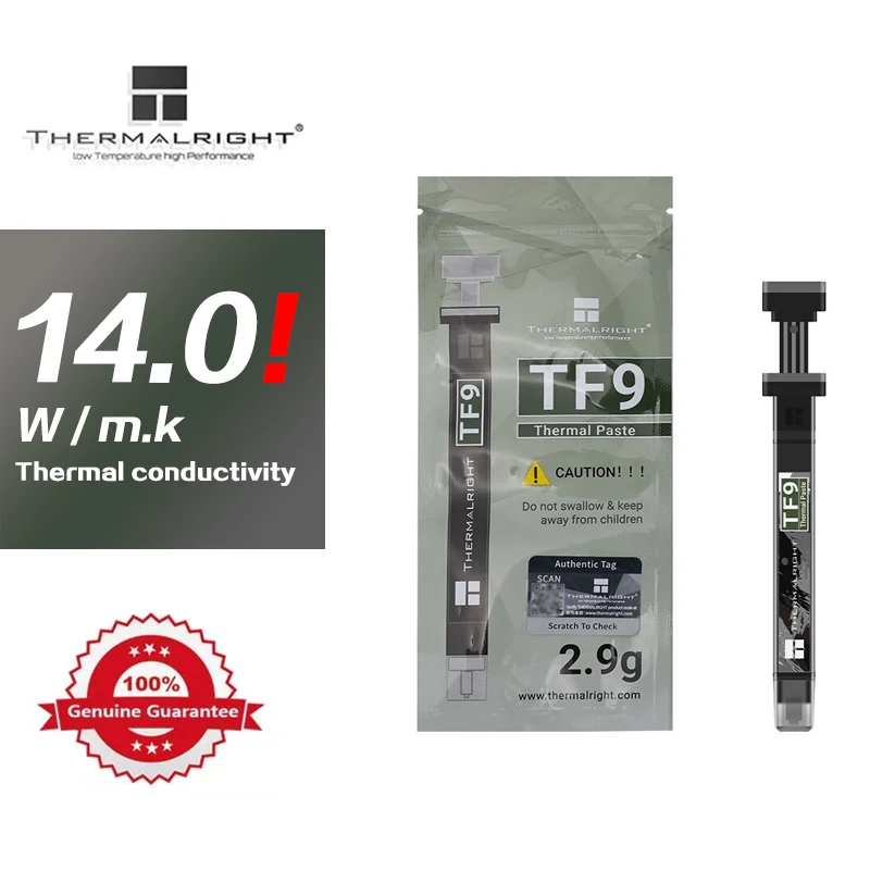 Thermalright TF9 1.5g/2.9g thermal grease CPU thermal paste computer notebook graphics card GPU cooling silicone with scraper thermal paste thermal conductive paste