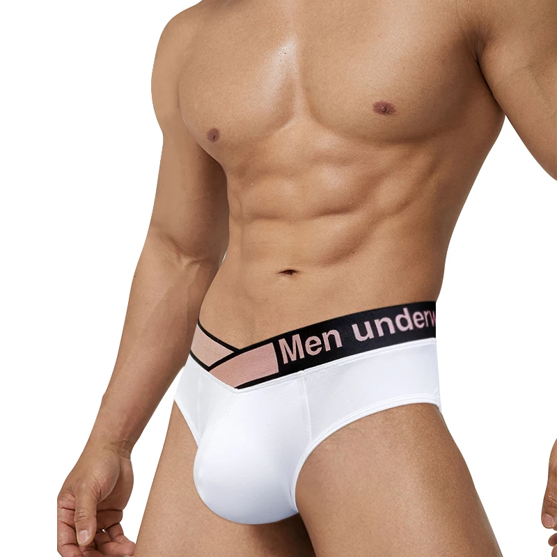 New big V belt sexy men's briefs laser gradient waist comfort seamless low-rise underwear