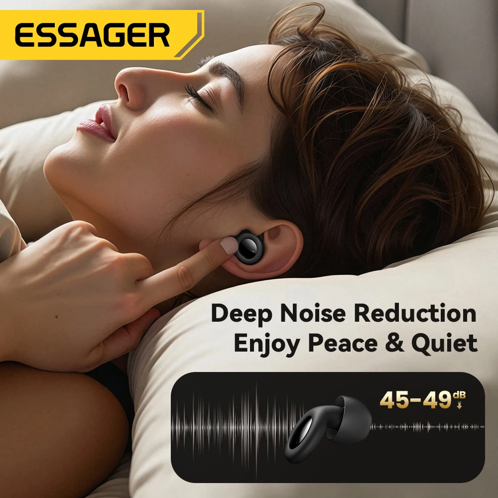 Essager Silicone Ear plugs Sleep Noise Reusable EarPlug Storage Case Soft Anti noise Earplug for Sleep Concerts Travel Work