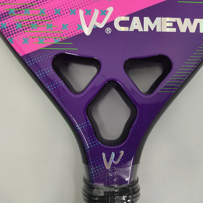 Camewin 3k Beach Tennis Racket Carbon Fiber Rough Surface Outdoor Sports Tennis Racket Adult Use Men and Women tennis racket set tennis racket