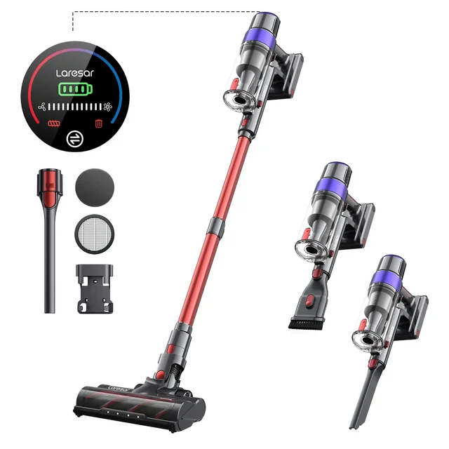 LARESAR V8 48Kpa 500W Aspirapolvere senza fili Elite 8 Auto 60 minuti Elettrodomestico Batteria rimovibile senza fili NUOVO Motore Brushless 1