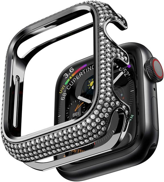 Watch case for Apple watch case 45mm 44mm 40mm iWatch 7 6 5 4 SE Luxury diamond protective cover for series 3 42mm shell