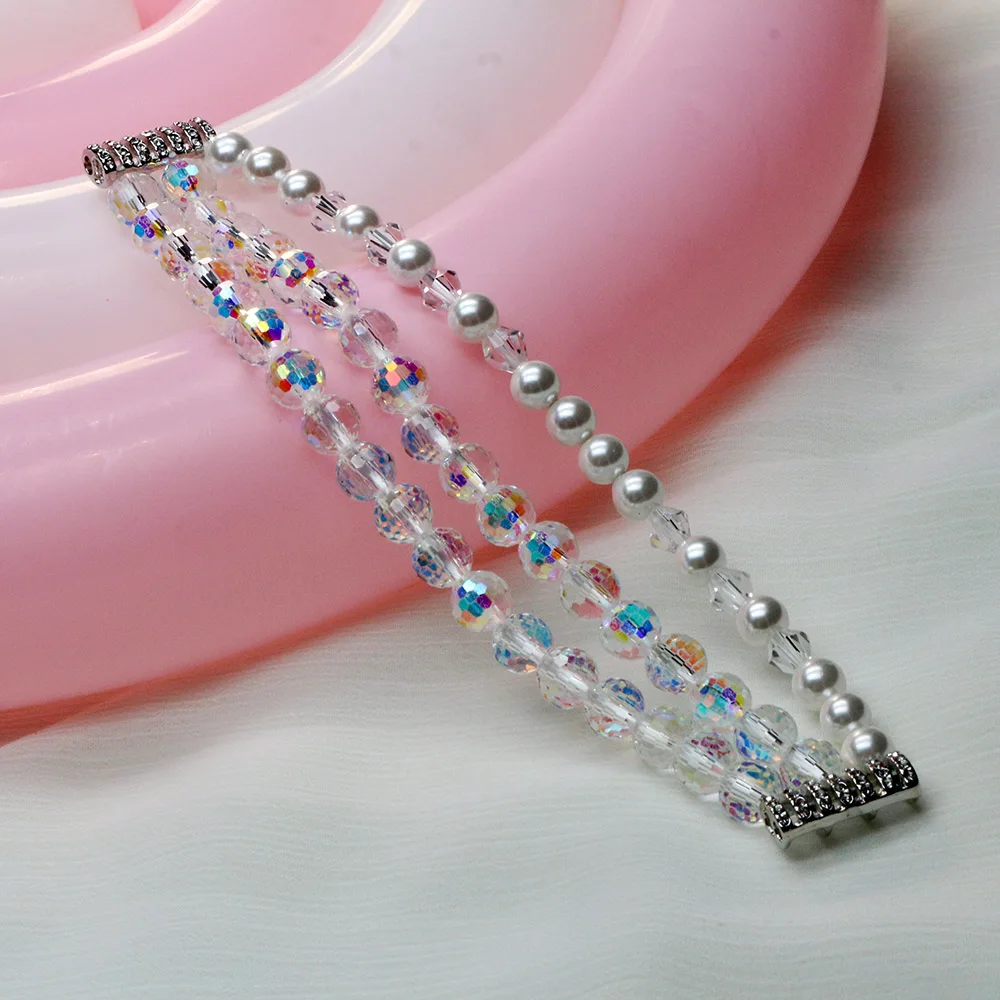 Elegant Beaded Bracelet for Smartwatch - Luxury Jewelry Band for Women