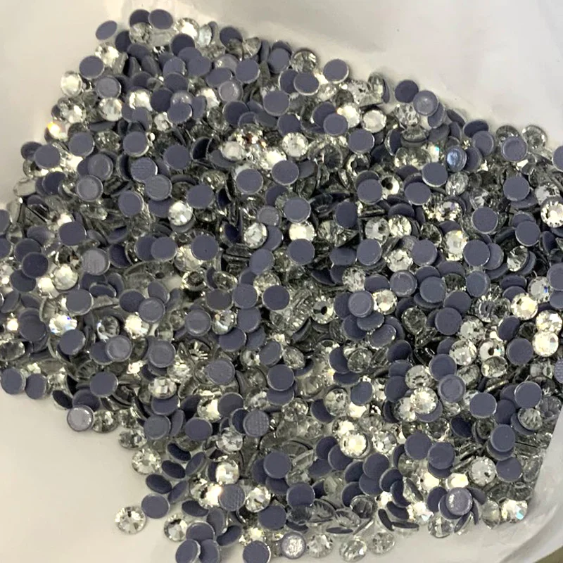 Hot Fix Rhinestones Crystal Clear AB Glass Strass For Nail Art Garment Fabric Decoretions