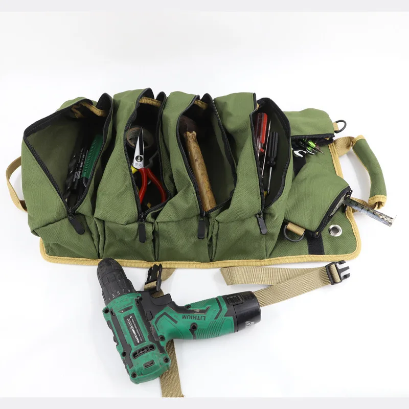Tool Roll Organizer Multi Pocket Hanging Tool Roll Portable Organizer Carrier Bag for Mechanic/Electrician/Motorcycle/Truck tool bag,tool bags,storage bag,tool kit bag,electric tool bag,tool case