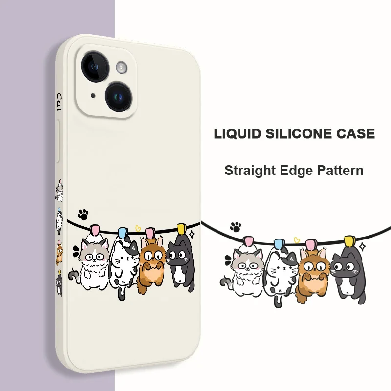 Air Cat Silicone Phone Case - Whimsical Feline Protector