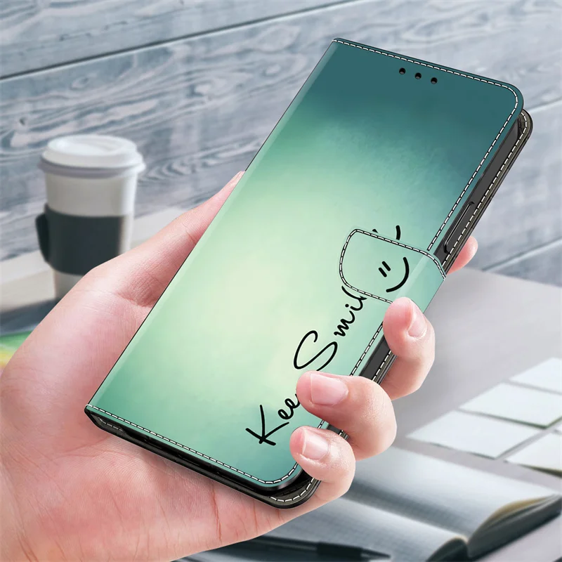 Premium Painted Wallet Leather Phone Case Cover