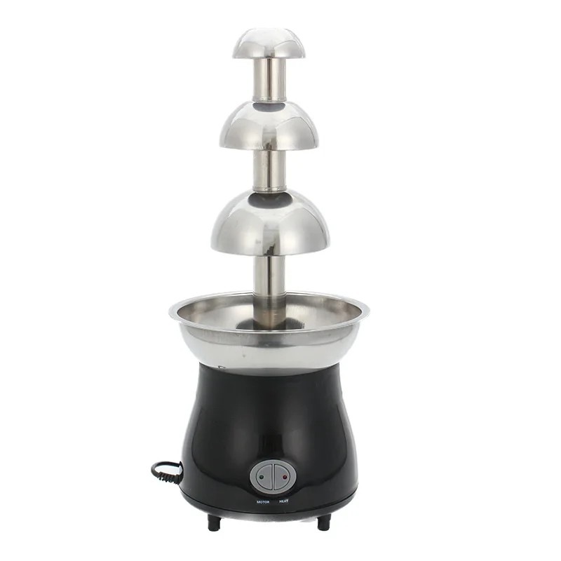 110V/220V merchant Stainless steel Triple chocolate fountain machine mini melting pot Electric party fuente de chocolates