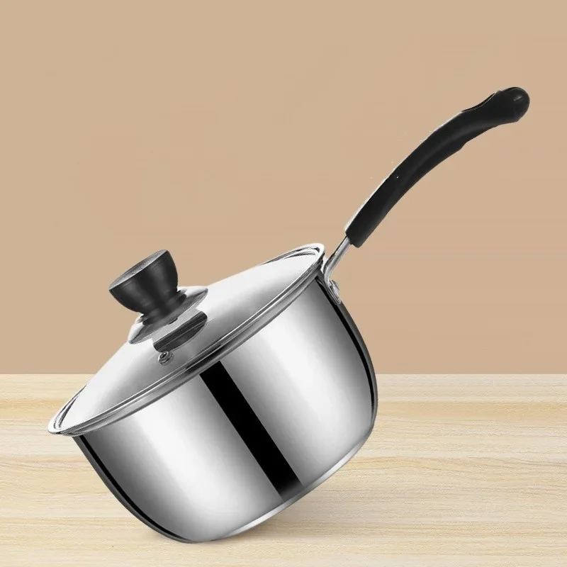 Stainless Steel Soup Pot Cooking Pots For Kitchen Induction Cooking Pot Small Heat Resistant Cookware 1Pcs 18/20CM