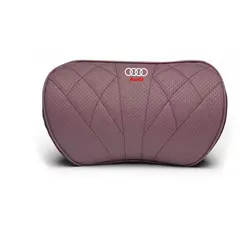 Ergonomic Car Seat Neck and Lumbar Support Cushion Set (Brown Headrest)