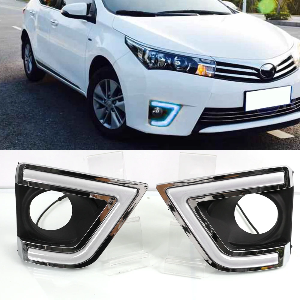Car Flashing 1 Set For Toyota Corolla 2014 2015 2016 LED DRL Daytime
