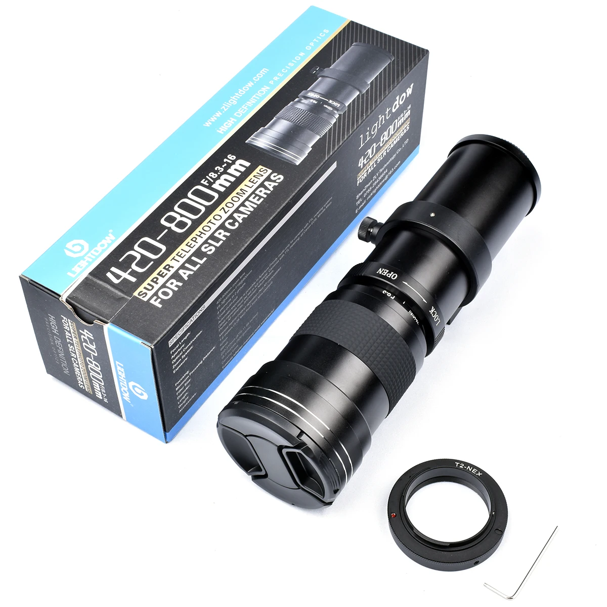 420-1600mm Zoom Lens F/8.4 Manual Focus Opteka 420-800mm F/8.3 HD