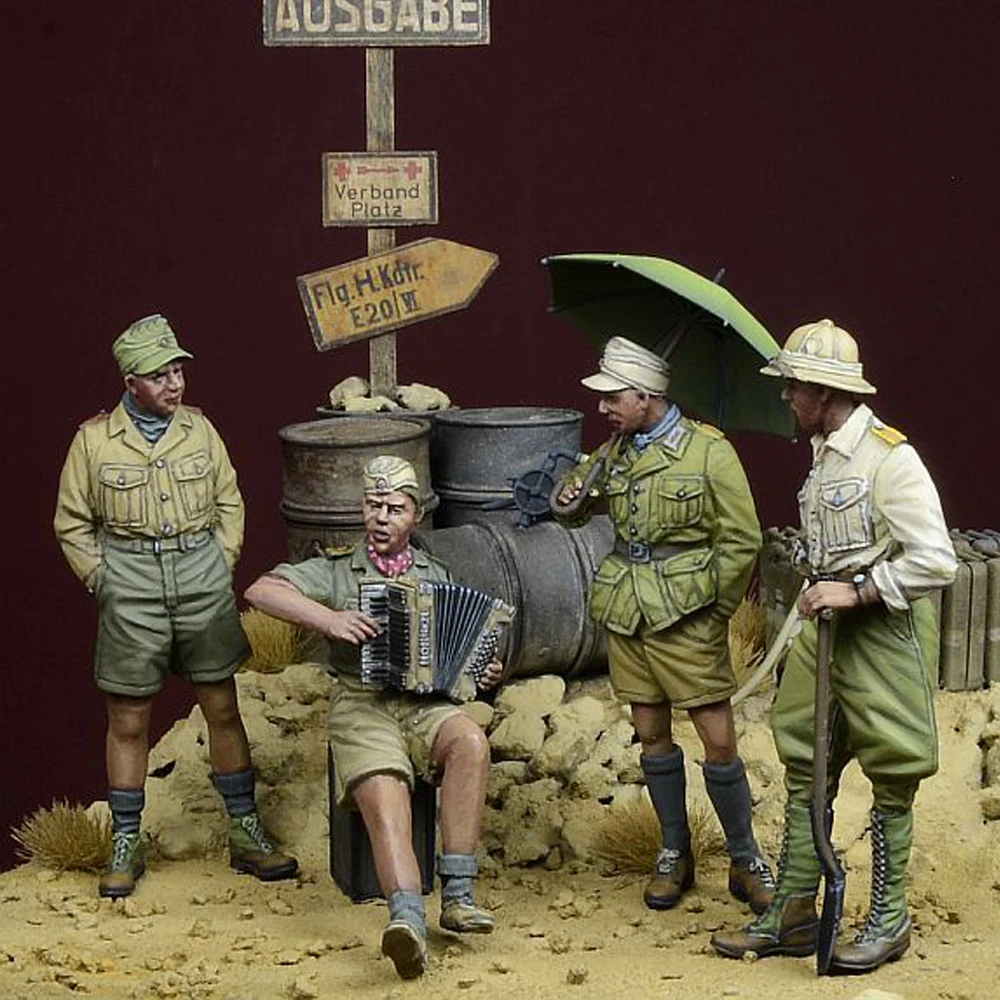 Kit de modèle de figurine en résine 1/35 neuf soldats de l