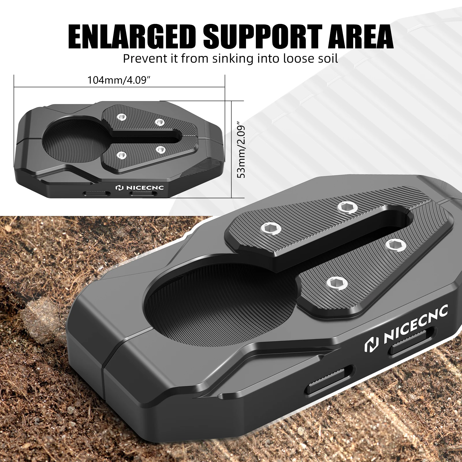 Motorrad Kickstand Seite Stehen Vergrößern Fuß Platte Für BMW R1250GS R1250GS 2019 2020 2021 2022 2023 R1200GS 2016 2017 2018 – Detail 6
