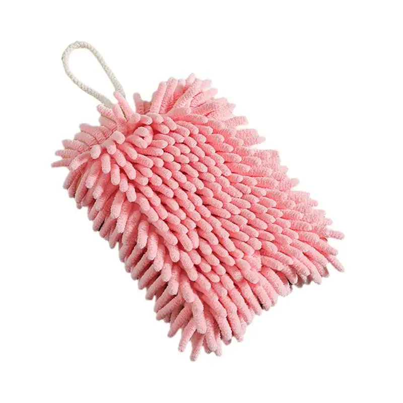 Chenille Hand Towel Kitchen Bathroom Absorbent Microfiber Hand Towel Ball With Hanging Quick Dry Microfiber Towels