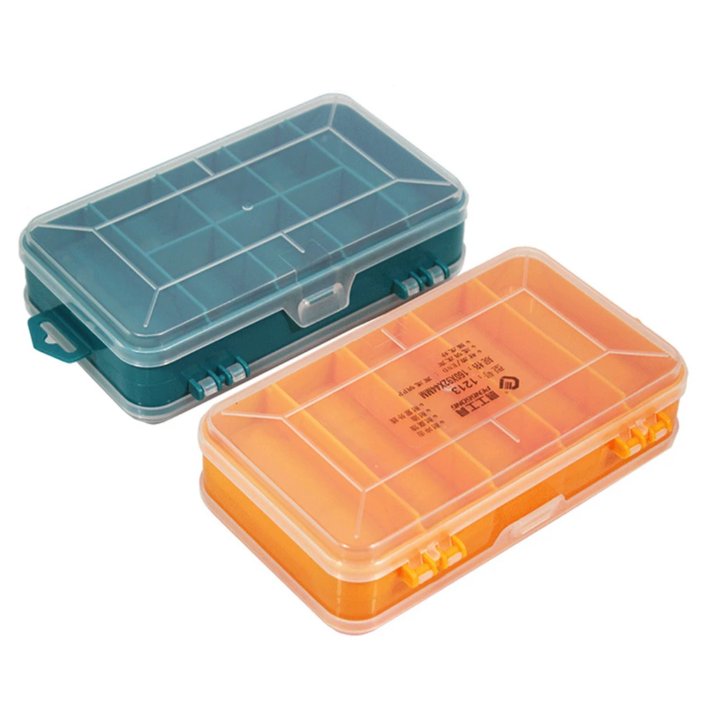 Double-Side Screws Storage Box Transparent Plastic Rectangle Box Case Multifunctional for Nuts Bolts Screws Nails Small Hardware Parts Storage Box Parts Organizer