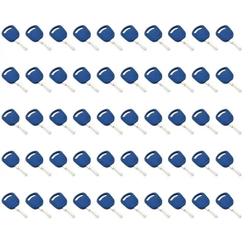50 PCS Ignition Keys 14601 82030143 F0NN11603AA 82003267 Compatible with Case IH MXU100 MXU110 MXU115 Compatible with Ford 5640
