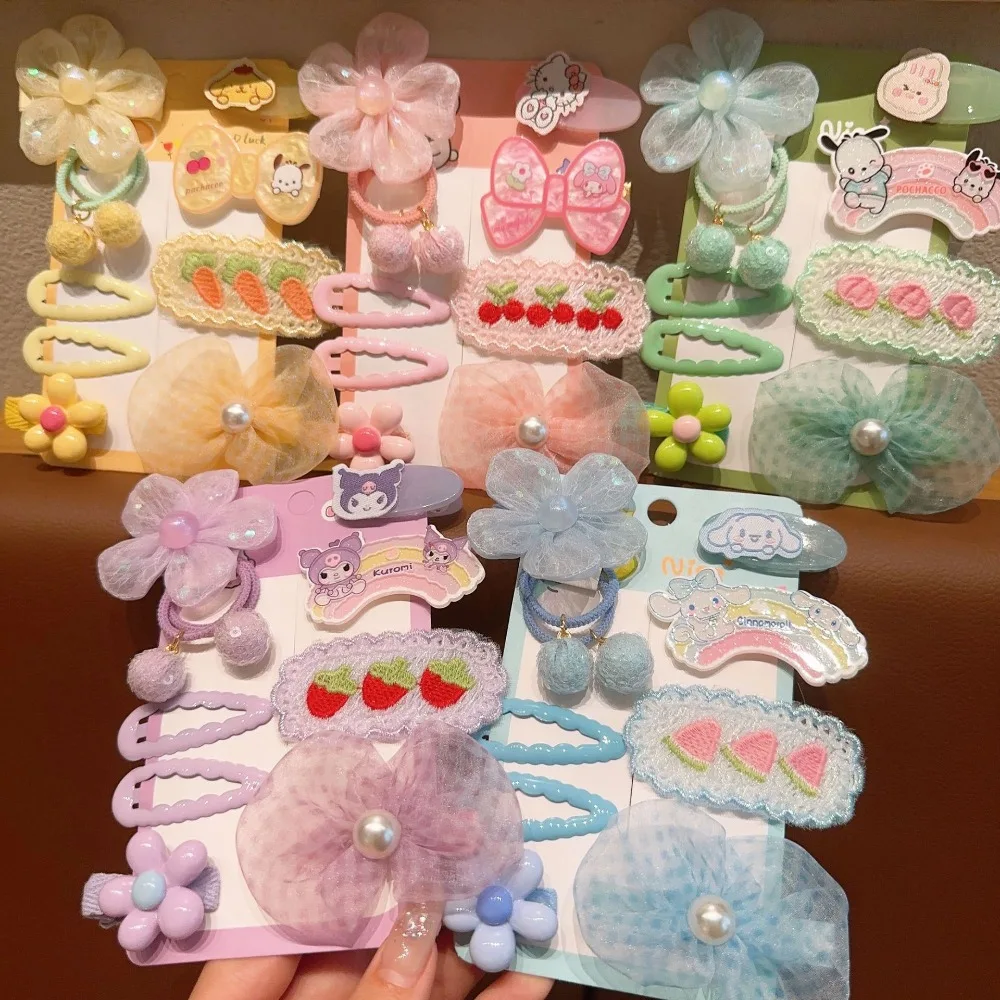 

Sanrio Anime Kawaii Cute Hello Kitty Kuromi Bow Hair Clip Hairpin Hair Roller Girly Decoration Cartoon Headwear Holiday Gift