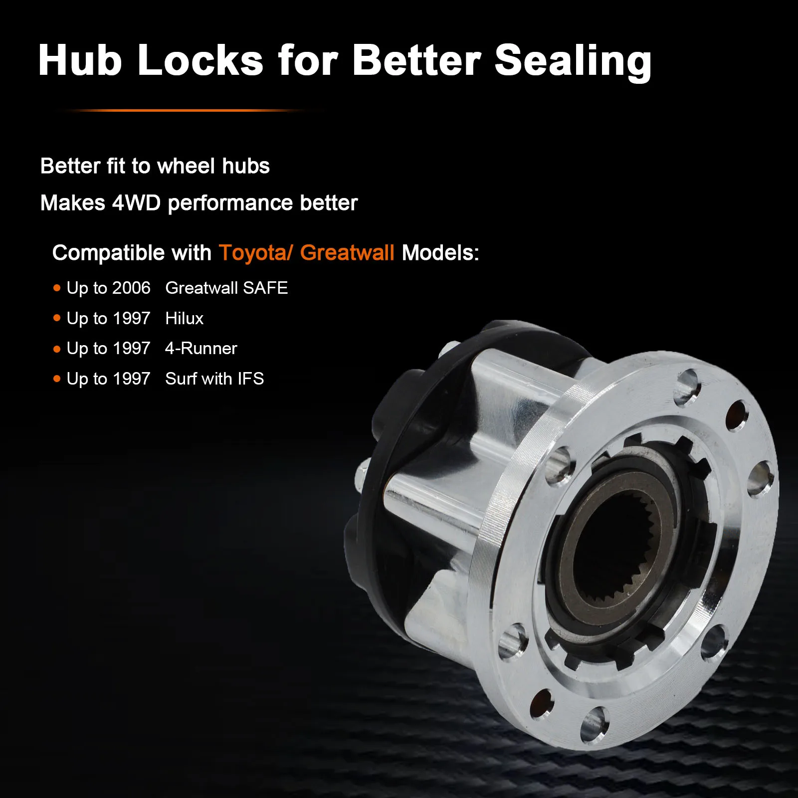 手動ホイールロッキングハブ,亜鉛合金,4ランナー,t100,ハイラックス