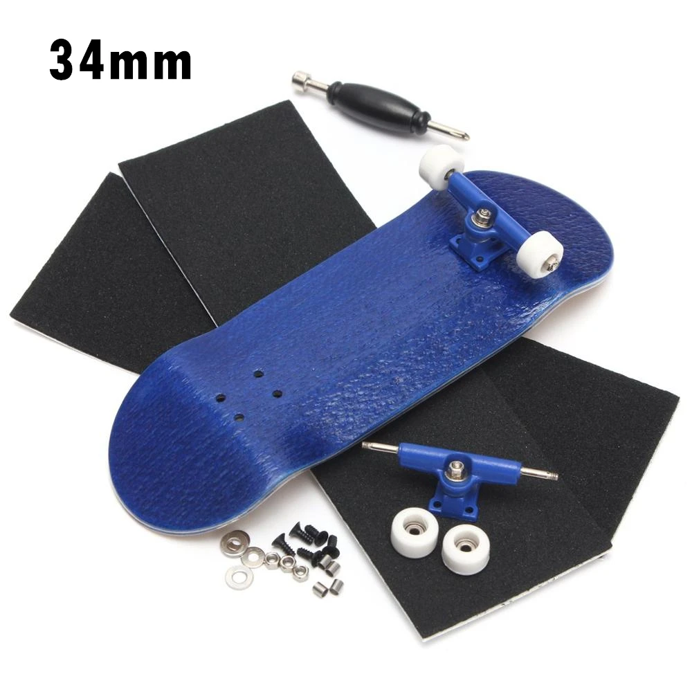 34mm 32mm Maple Wooden Fingerboard Complete Finger Skateboard with Truck and Wheels finger skateboard toys fingerboard set