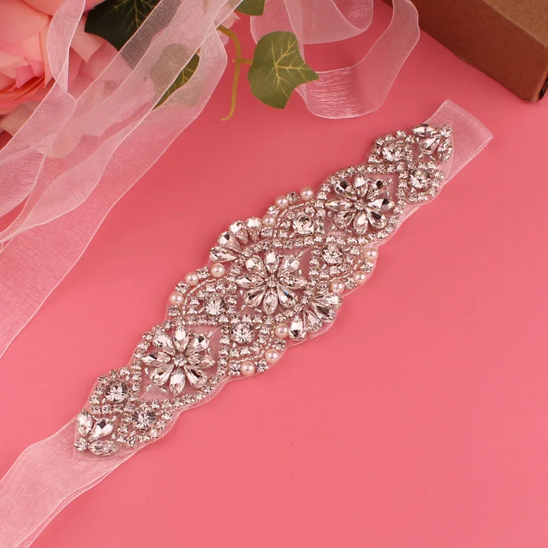 Cintura Con Strass Di Cristallo Per Abito Da Sposa – Decorazione Luxory, 25,5 Cm X 6,5 Cm, Colore Argento