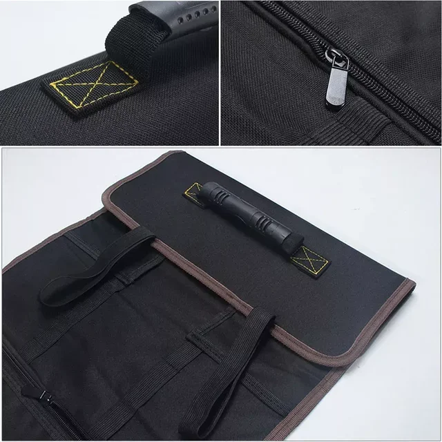 Multifunction Roller Tool Bags Oxford Canvas Practical Handles Bags Chisel Electrician Carrying Toolkit Instrument Package Case 3