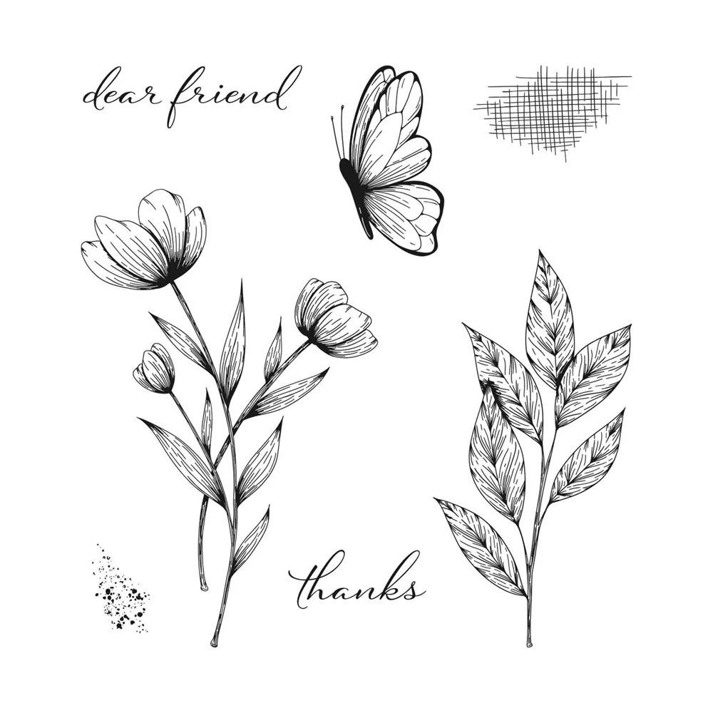 Clear Stamps Metal Cutting Dies Scrapbooking Stencil DIY Crafts Card Album Making Spotlight On Nature Dear Friend