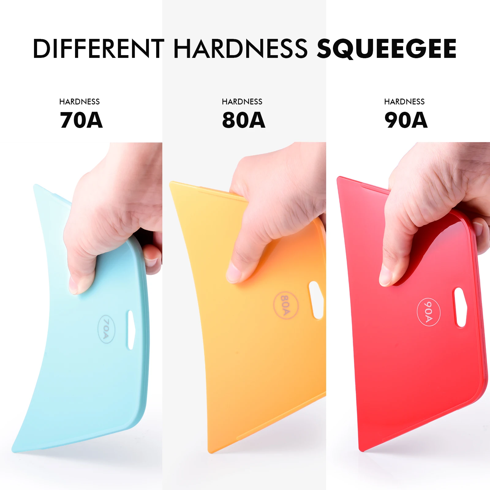 EHDIS 3 In 1 Flexible Glass Film Tinting Scraper Car Vinyl Craft Wrap Wallpaper Decal Smoothing Tool Air Bubble Removal Squeegee