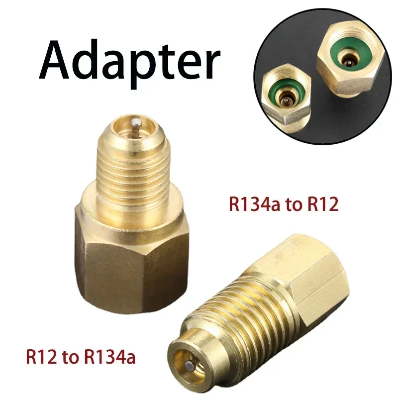 Adaptateurs R12 Vers R134a Pour Climatisation Auto – 4 Pièces Avec Vannes Et Bouchons - 7