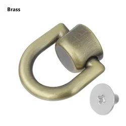 Set of 4 Metal Studs & Buckles for Handbags and Leather Crafts (Brass)