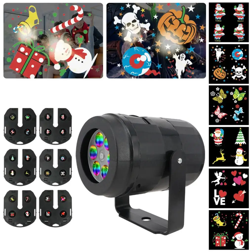 LED Projector Lamp Colorful Interesting Lighting Decor Outdoor Scene Layout Projection Light Party Supplies funny spooky hair dryer flag windsock halloween garden decor scene layout props home decorations outdoor festival party supplies