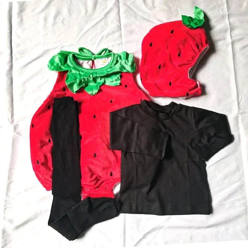 Baby's Sets Boy Girl Clothes Strawberry Butterfly Avocado Halloween Cosplay Costume Newborn Outfit Christmas Infant Clothing Set 6