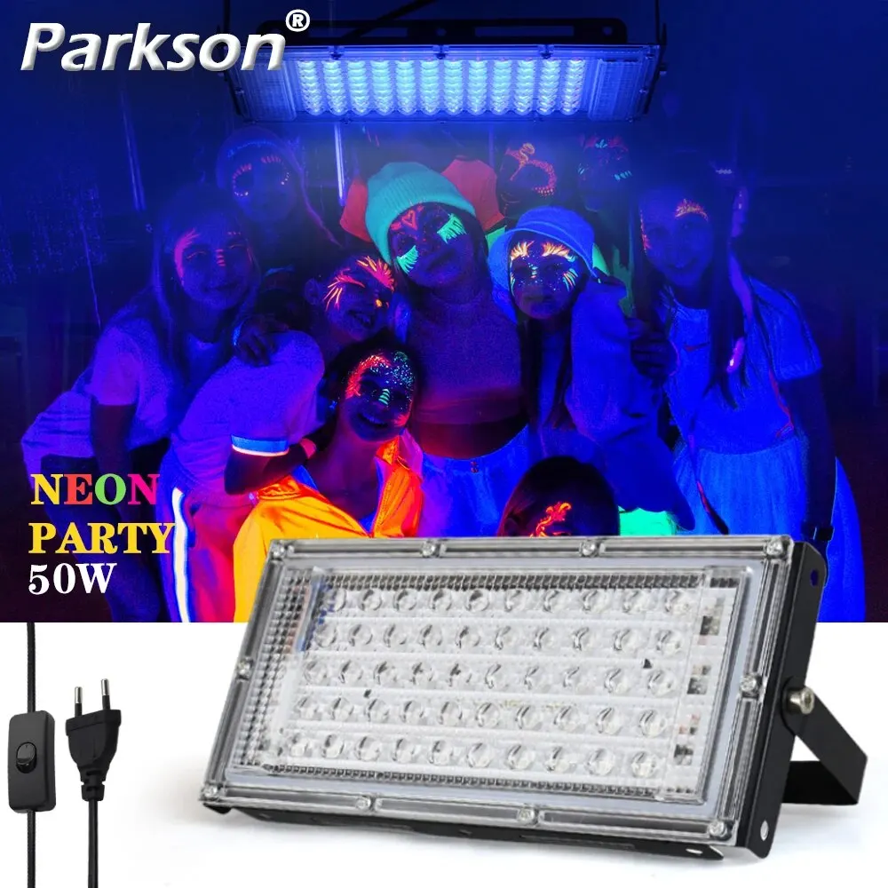2 Luces LED Ultravioleta UV 10W, 395nm Eleganted - Para Fiestas, Halloween, Decoración Fluorescente, Uso En Interior