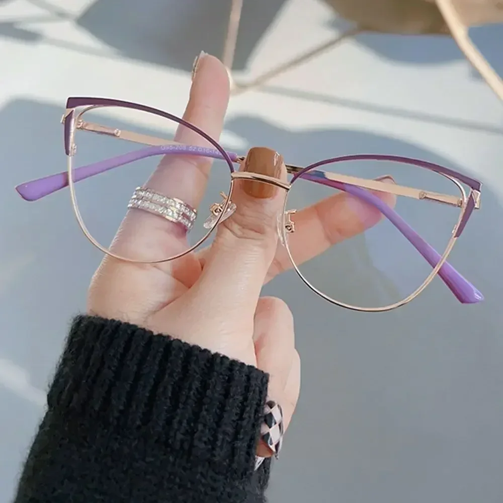 Ultralight Blue Light Blocking Metal Eyeglasses for Comfortable Eye Protection