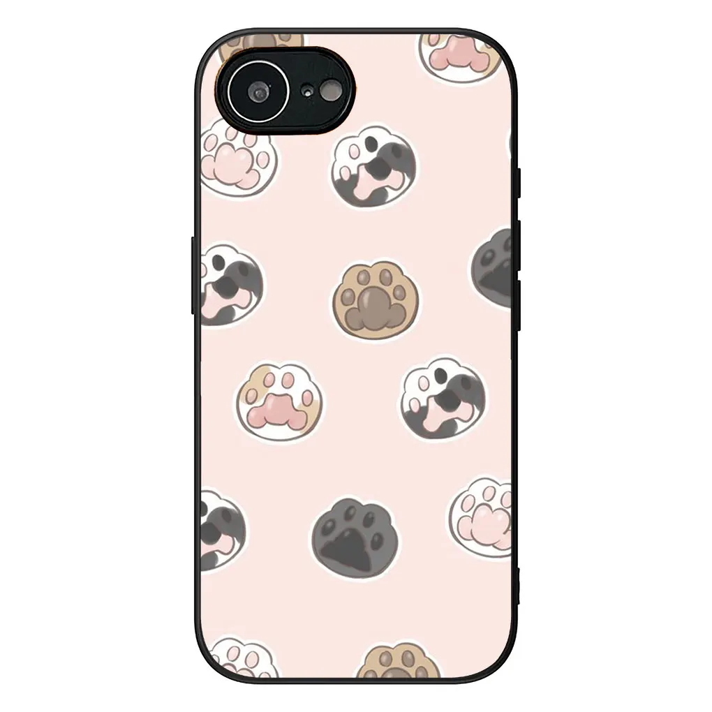 Cute Dog and Cat Cartoon Soft Phone Cover – Durable and Stylish Paw Design Case