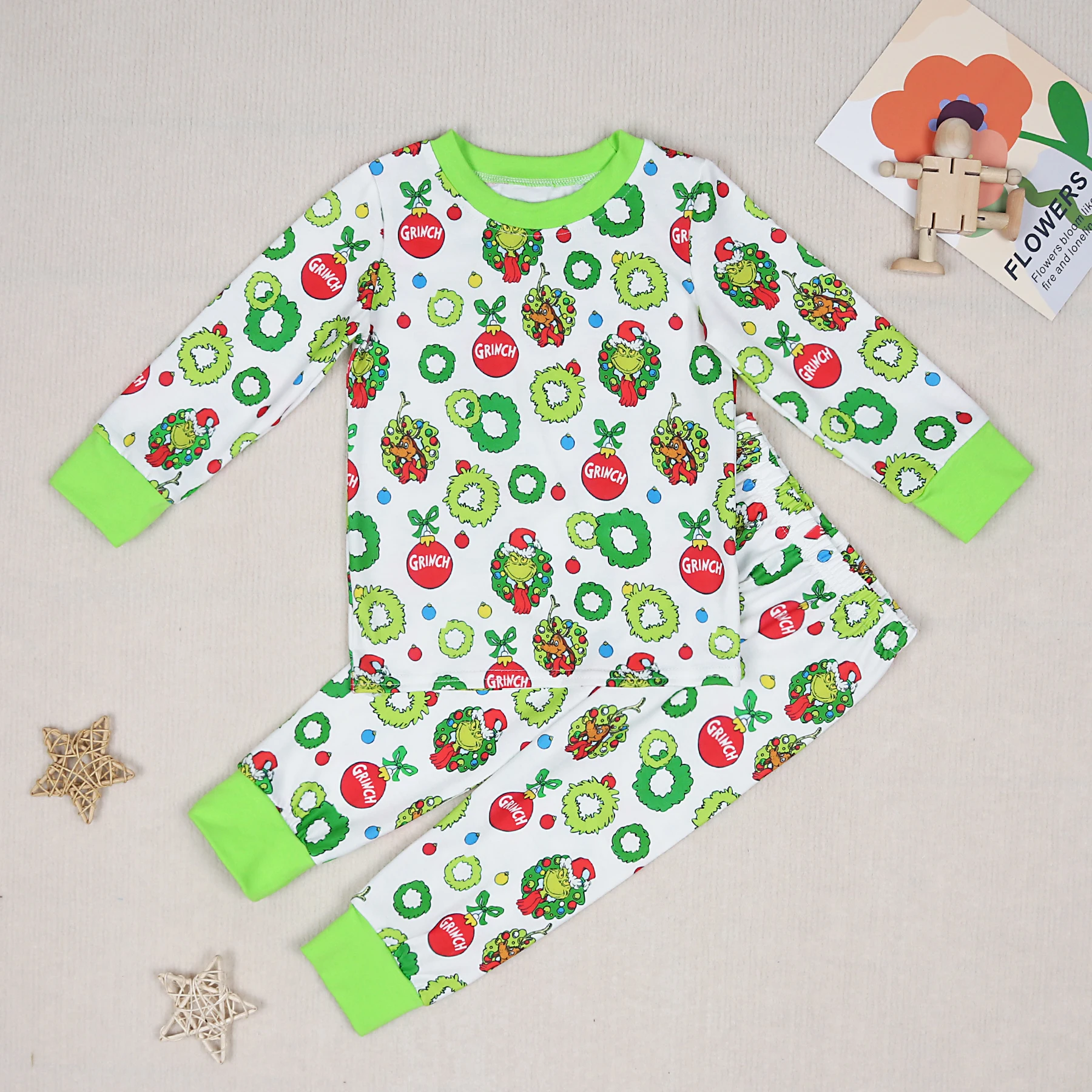 

2023 Christmas New Design Baby Boy Clothes 0-8T Lovely Deer Long Sleeve Shirts And Pants Kids Tracksuits Toddler Boys Outfit Set