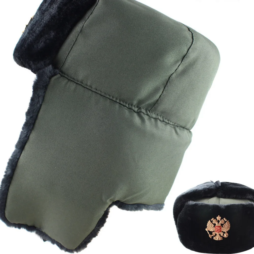 Ushanka Hat Winter Trapper Hats for Men Winter Ski Hat with Winter Ear Flap and Ski Windproof Mask Warm Trooper Hunting Hat