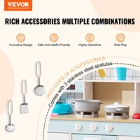 VEVOR Kitchen Counter Play Set DIY Simulated Cooking Food Tableware Play House with Sound Pretend Game Toy Gift Kid Boy Children 2