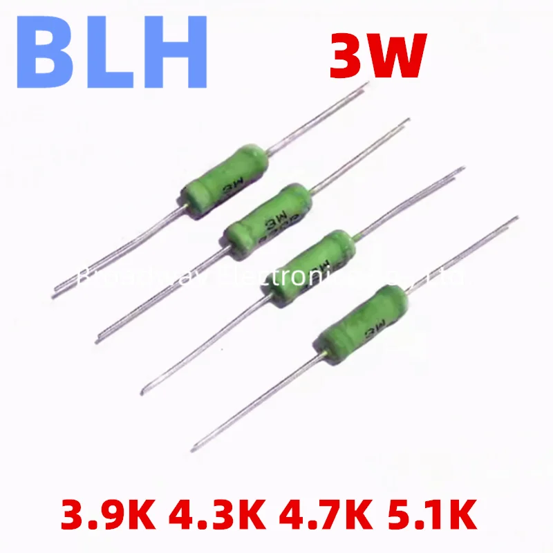 RX21 3W Wire Wound Resistance 5% 3.9K 4.3K 4.7K 5.1K 10PCS