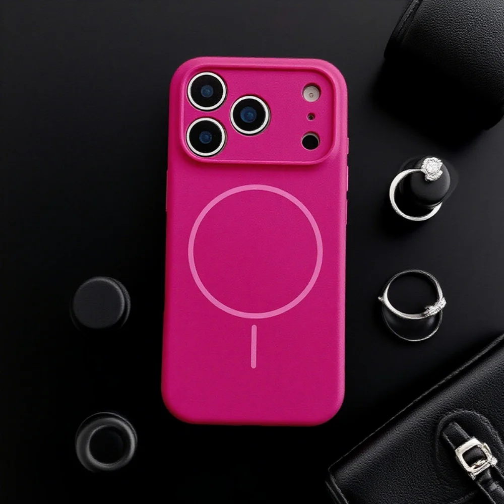 Sleek Silicone Magnetic Case with Wireless Charging Compatibility