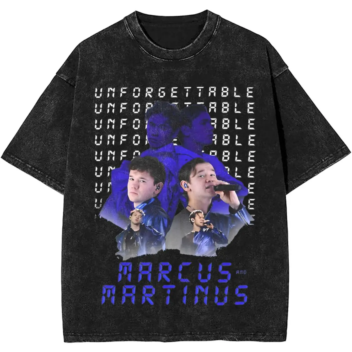 

Marcus And Martinus Unforgettable Eurovisions 2024 Sweden Washed T Shirts Streetwear Hip Hop Vintage T-Shirt Tees Tops Men Women