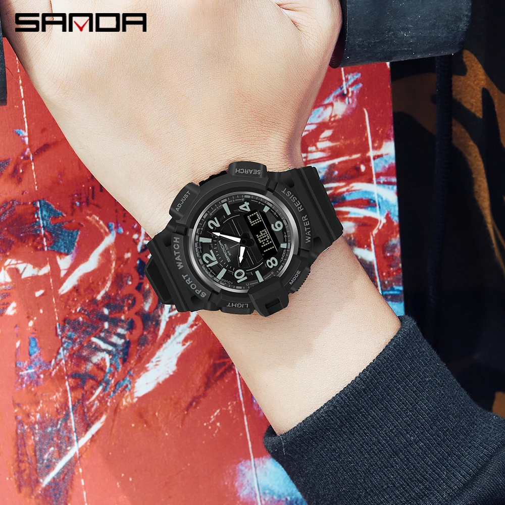 Luxury Watch for Men Quarzt Calendar Electronic Sport Wristwatch Alarm Clock 50M Waterproof Stopwatch Unique Design Reloj Hombre