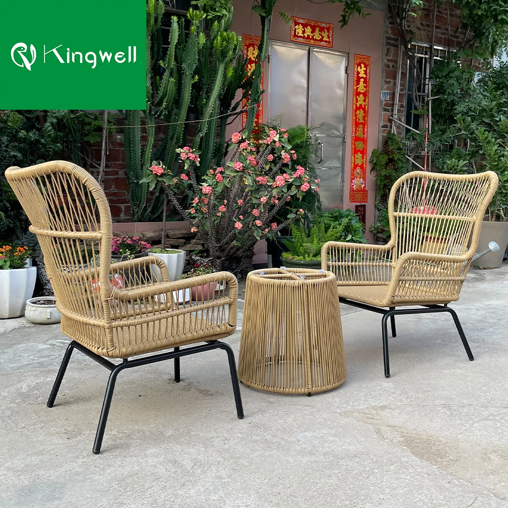 Factory Direct Selling Outdoor Garden Patio Furniture Rattan Coffee Table and Chair bar Set with Best Price