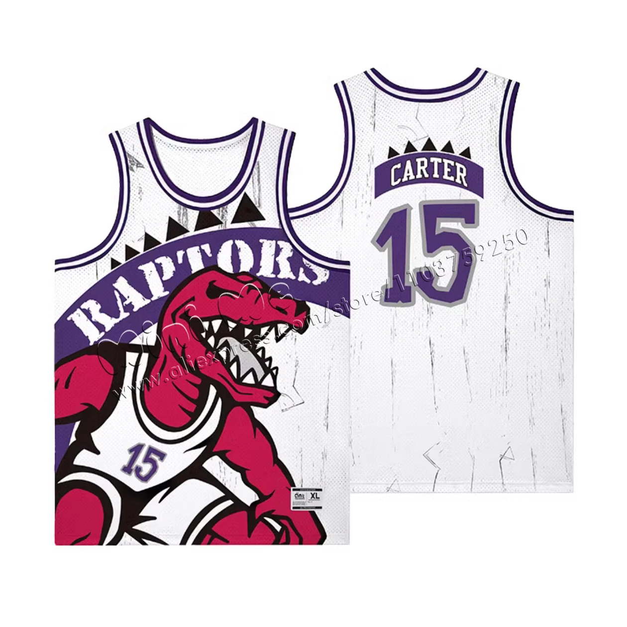 Summer New Hot Sale Raptors retro Sleeveless Jersey Huert Men's Carter Breathable Kid new design Quality Children's Unisex Top 3